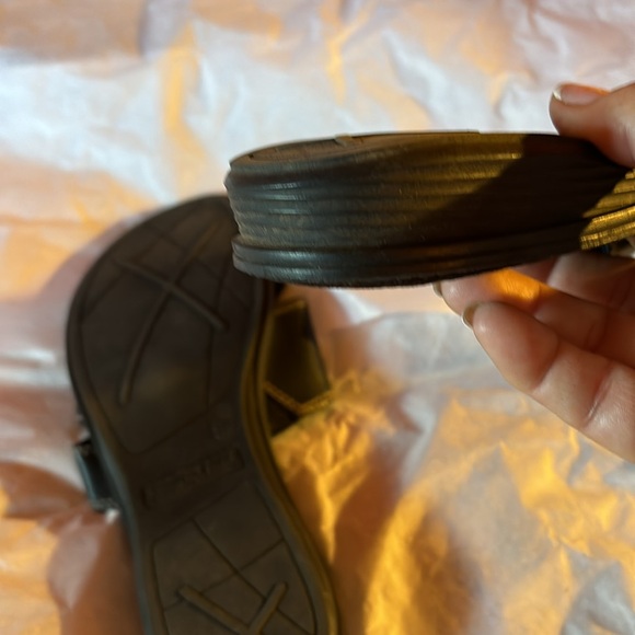 Black strappy sandals with buckle 8W - Picture 3 of 3